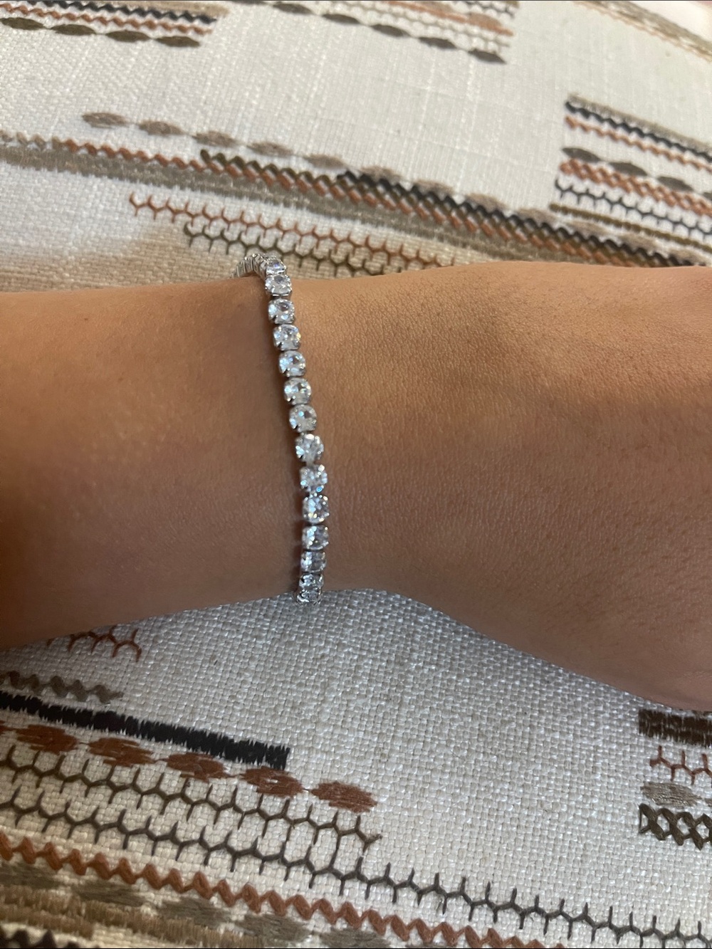 Sterling silver tennis bracelet 6”